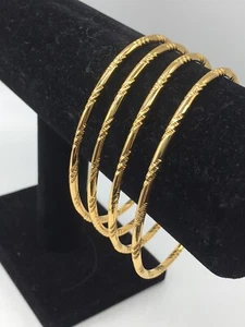 18k 18ct Set Of 4 XL Adult Size Bangles 47grams Ref:-550 - Picture 1 of 5