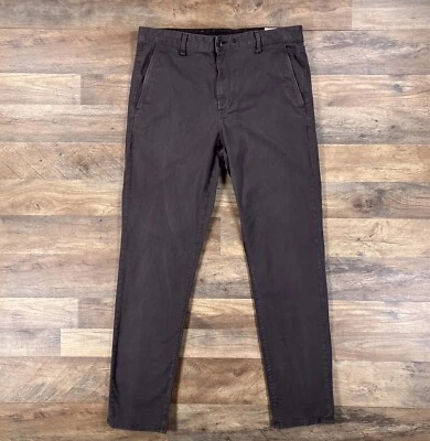 Pantalones chinos Rag & Bone para hombre 36 gris pierna recta calce ajustado caqui Foto 1 de 4
