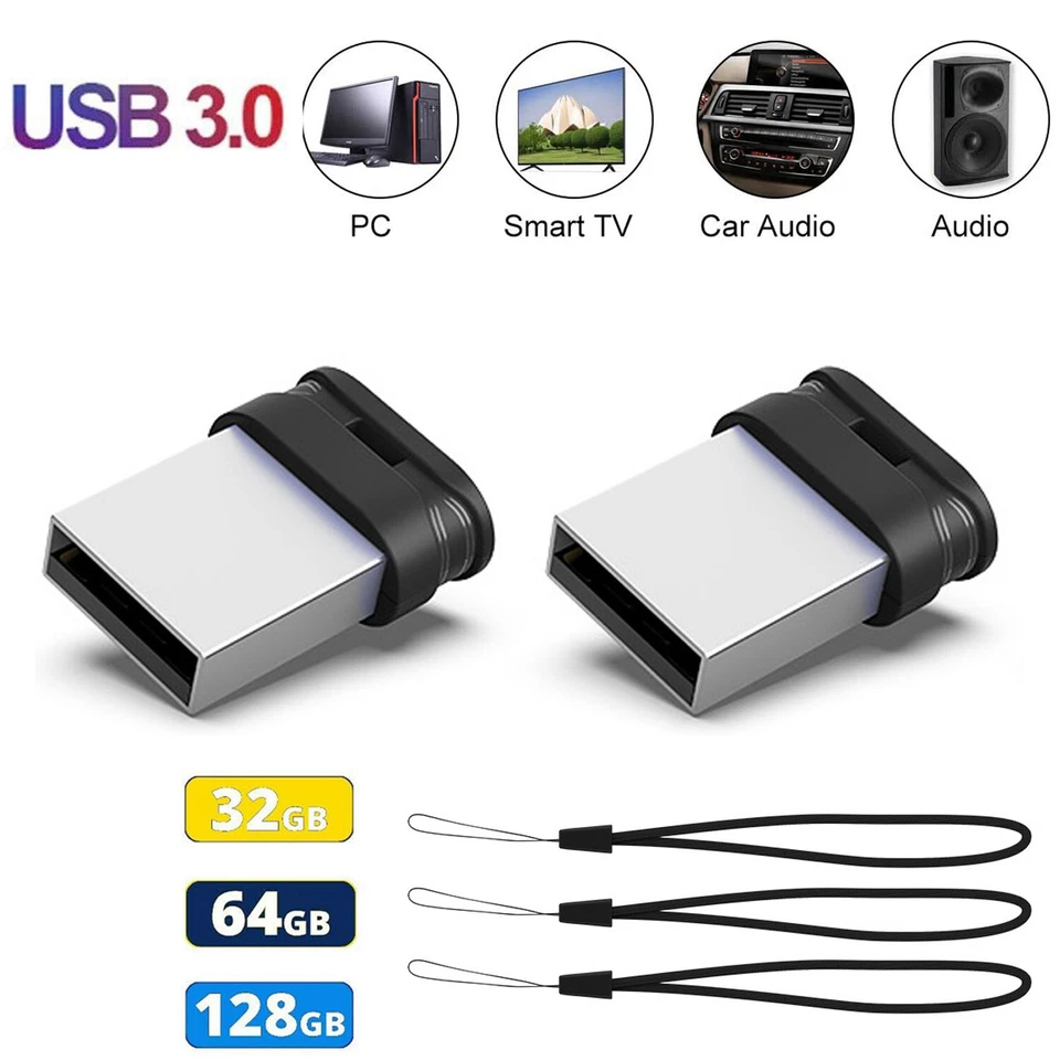 32GB 64GB 128GB USB 3.0 Super Mini USB Memory Stick Flash Laufwerk 1-10 Stück - Bild 1 von 4