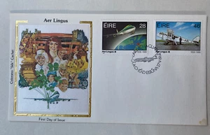 Ireland 1986 50th Anniv of Aer Lingus (airline) FDC Colorano Silk Cachet - Picture 1 of 2