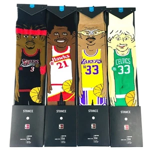  Mens Stance 558 NBA Legends Cartoon NBA Basketball Socks Size Large 9-12 - Picture 1 of 5