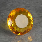 AAA Yellow Citrine 19.50 CT Round Faceted Cut Loose Gemstone 4 Ring & Pendant