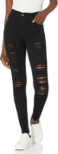 JEANS LEVI'S 720 DE ALTO RASGO SÚPER AJUSTADOS DESGASTADOS TALLA 26 NEGROS ELÁSTICOS $70 - Imagen 1 de 4