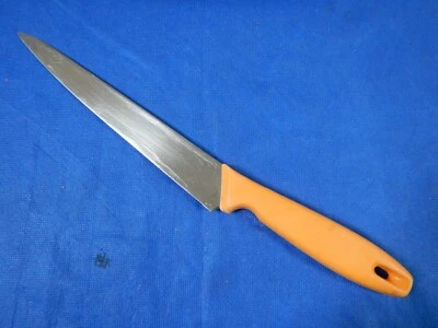 CUCHILLO de cocina FISKARS Finlandia con mango naranja vintage 8" carne deshuesada de chef Foto 1 de 4