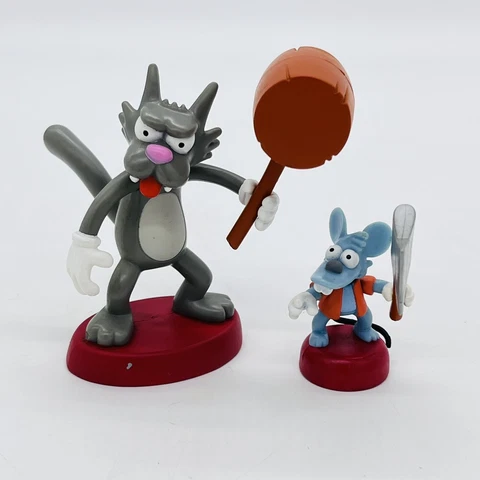 Itchy & Scratchy The Simpsons WOS 2001 Series 4 Playmate Loose Figure Complete Cover