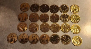 Round Blank Back Brass ID tags Pets Keys Tools Valves 1-1/2" Vintage Crafts - Picture 1 of 2