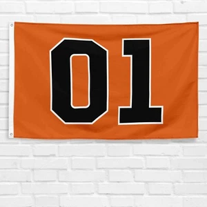 For General Lee 01 Enthusiasts 3x5 ft Flag Dukes of Hazzard Heavy Duty Banner - Picture 1 of 12