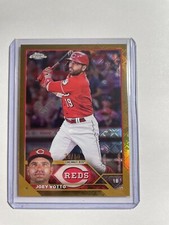 Joey Votto /50 Gold LOGOFRACTOR, 2023 Topps Chrome Logofractor, Cincinnati Reds