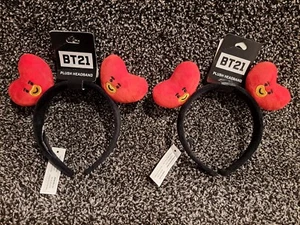 2 Pack BT21 LINE FRIENDS 3D Plush Embroidered Womens Headband, TATA, One Size - Picture 1 of 13