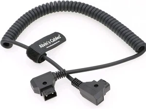 Cavo Alimentazione Fotocamera per DSLR Rig Batteria D-Tap Maschio a Dtap Maschio Prolunga Avvolta - Foto 1 di 6