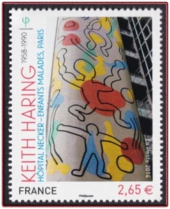 2014 FRANKREICH Nr. 4901 ** TABLEAU Keith Haring Necker Paris FRANKREICH 2014 Gemälde postfrisch - Bild 1 von 1