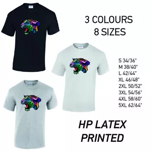 Leopard Tier Herren Baumwolle T-Shirt 3 Farben 8 Größen verfügbar bedruckt - Bild 1 von 7