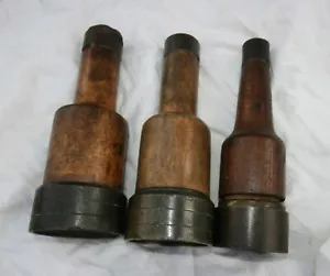 3 Old Coopers tools unusual old tools mallet ? Bung tools antique tool - Picture 1 of 4