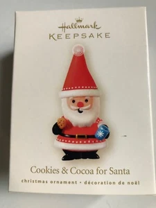 Hallmark Ornamente Plätzchen und Kakao für Weihnachtsmann 2008 Weihnachten Andenken - Bild 1 von 7