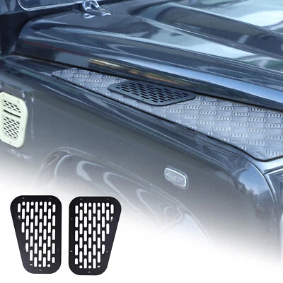 Cubierta de admisión de aire lateral del capó de aleación malla protectora de red para Land Rover Defender 2004-18 Foto 1 de 4