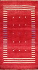 Red Hand-knotted Gabbeh Kashkoli Oriental Geometric Modern Wool Area Rug 3'x4'