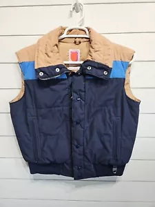 Vintage SKYR Gänsedaunen blau gefütterte Puffy Weste Herren Medium Ski Snowboard - Bild 1 von 5