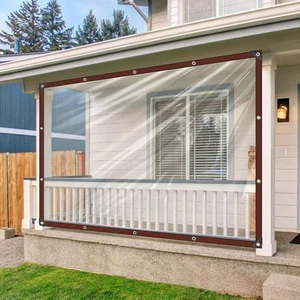 Clear Tarps Heavy Duty Waterproof - 8x16ft Clear Plastic Tarp with Grommets T... - Bild 1 von 6