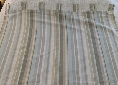 Pier 1 Seis (6) Cortinas de Panel Rayas del Desierto 52” X 82” Verde Multicolor *LEER Foto 1 de 4