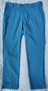 Nike Golf Tour Performance Dri-Fit dunkel türkis gestreifte Chinohose für Herren; 34 x 32 - Bild 1 von 9