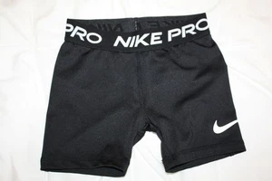 NIKE PRO DRI-FIT Black Compression Shorts Size L 6x 116-122 cm 6-7 years EUC - Picture 1 of 3