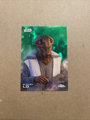 2025 Topps Chrome Star Wars SAPPHIRE Slowen Lo GREEN /99 - Image 1 of 2