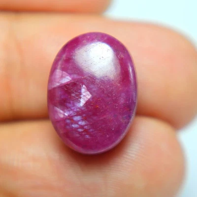 Zafiro estrella rubí rojo 55,00 quilates suave natural estrella zafiro cabujón 16X12MM Foto 1 de 3