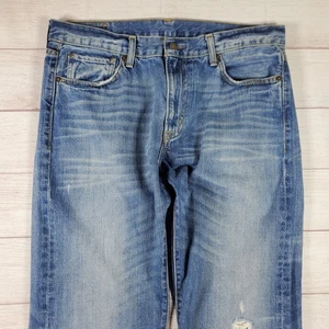 Jeans dritti vintage Ralph Lauren Denim & Supply uomo 34x34 blu jeans Y2K - Foto 1 di 8