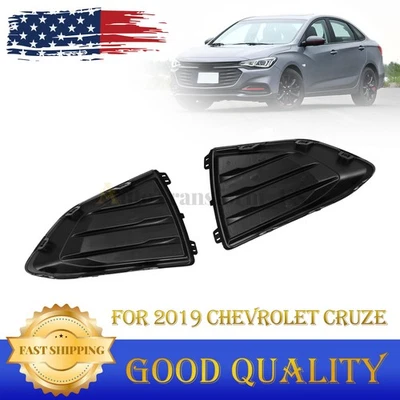 2PCS For 2019 Chevrolet Cruze Bumper Fog Light Cover Front Driver & Passenger US Foto 1 de 4