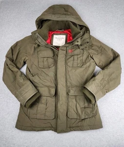 ABERCROMBIE & FITCH Warrior Parka Jacket Winter Coat Cargo Green Mens Size LARGE - Picture 1 of 21