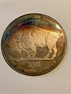 2002, 1oz American Buffalo Commemorative Silver Proof Coin Uncirculated No COA - Image 1 of 4