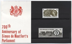 1965 6d & 2/6 700th ANNIVERSARY OF PARLIAMENT PRESENTATION PACK. SG 663-4 - Picture 1 of 1