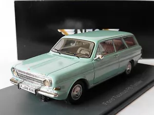 Ford Taunus 12M P6 Turnier Light Blau 1966 Neo 44340 1/43 Kombi Scheibe Sw Blau - Bild 1 von 1