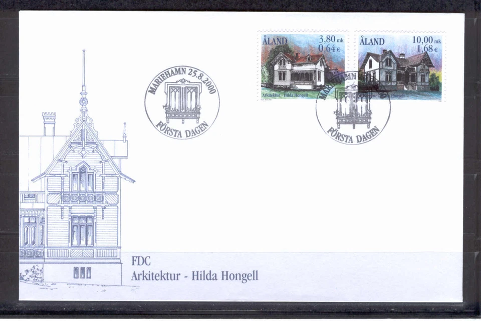 Aland Isl 296 FDC 2000 2v Arquitectura Madera CASAS CV 5,50 eur Foto 1 de 1