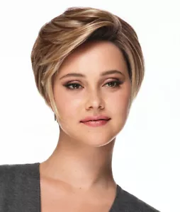 Peluca PIXIE LITE de TRESSALLURE ¡Cualquier Color! Heat Friendly! Mono Top + Encaje Frontal NUEVO - Imagen 1 de 29