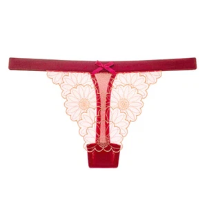 Sexy Lace Knickers Floral Thong G-string panties Lingerie Underwear UK - Picture 1 of 8