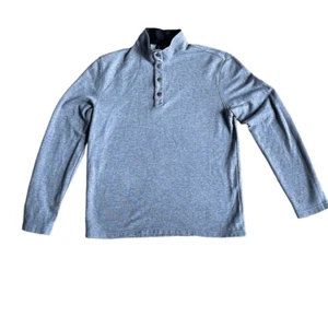 Michael Kors Sweater Boys Medium M Quarter Snap Up Gray Long Sleeve - Picture 1 of 7