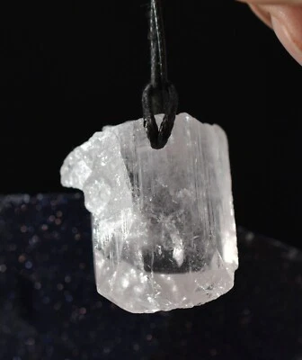 Collar colgante de cristal natural sin cortar Danburita cuentas de piedra Foto 1 de 4