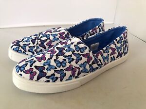 Women’s TOMMY BAHAMA Butterfly Print SLIP ON SNEAKERS Canvas Shoes
