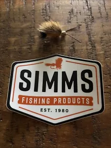 Simms Fishing Products Orange EST. 1980 Sticker - Picture 1 of 1