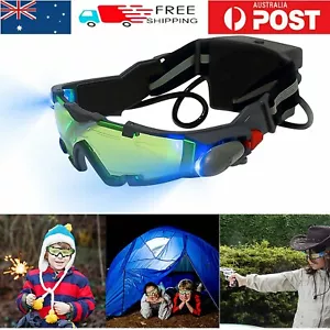 Adjustable LED Night Vision Glass Goggles with Filp-out Light Windproof Hunting - Picture 1 of 12