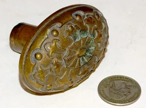 STUNNING! ANTIQUE Vintage 1800's VICTORIAN Cast Bronze DOOR KNOB / Art Nouveau - Picture 1 of 3