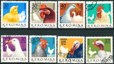 SELLOS ANTIGUOS DE RUMANIA 1963 aves - aves domésticas - usados Foto 1 de 2