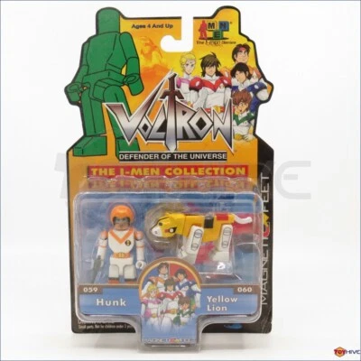 Voltron Defender of the Universe - Hunk and Yellow Lion Toynami I-Men with coin - Image 1 of 3