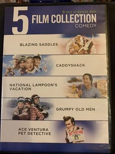5 Film Collection Comedy DVD 2013 Blazing Saddles Caddyshack Grumpy Old Men - Picture 1 of 4
