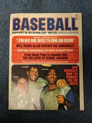 Cubierta de revista Ron Swoboda vintage 1970 estrellas de béisbol 1969 AMAZIN METS rara Foto 1 de 2