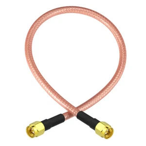 Cable coleta RF SMA macho a SMA macho baja pérdida doble blindado RG400 coaxial 25 cm - Imagen 1 de 8