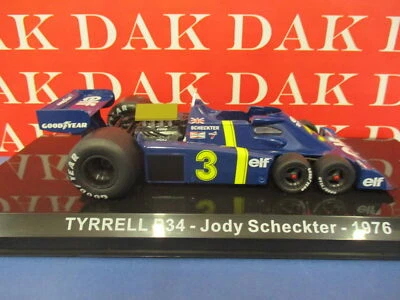 Die cast 1/24 Modellino Auto F1 Tyrrell P34 6 Wheels 1976 J. Scheckter - Immagine 1 di 4
