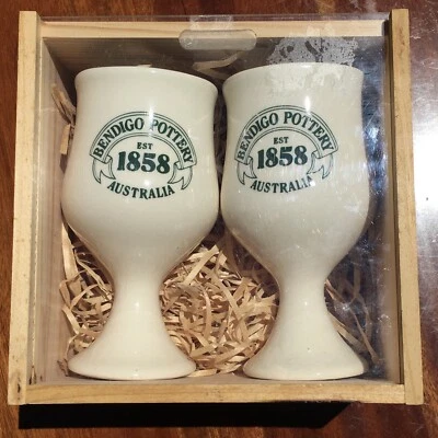 Bendigo Pottery Cream Goblets x 2 - image 1 of 4