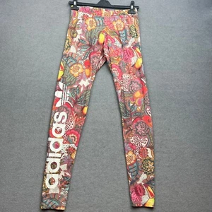 ADIDAS FARM RIO Leggins Women UK 12 FUGIPRABALI Floral Bird Originals Trefoil - Picture 1 of 12